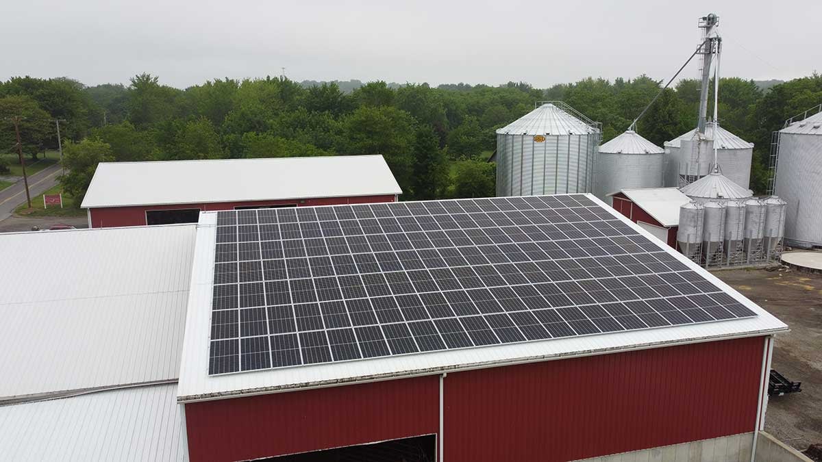 Solar Panel System on Farm